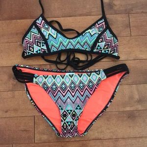 Vibrant patterned bikini